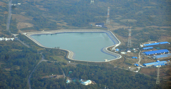 제주서부지역 농업용수 공급을 위해 한국농어촌공사가 조성한 한림읍 상대리 상대저수지. 김용현 기자