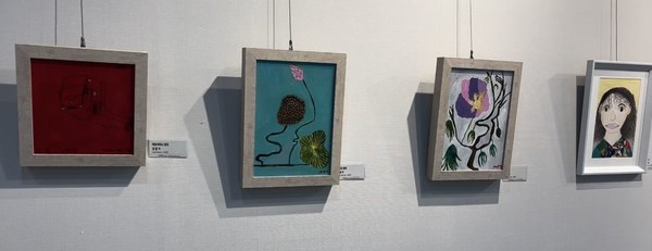 김씨가 지난해 꿈나무 5주년 성과공유회에서 선보인 첫 그림 전시. 고은리 기자