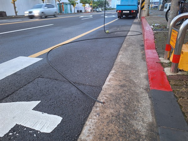 사고 당시 끊어진 저압선