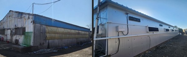 돈사 개보수 전·후 모습 비교.