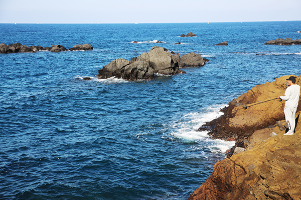 도두봉 해안의 바다 궤기올레 전경.