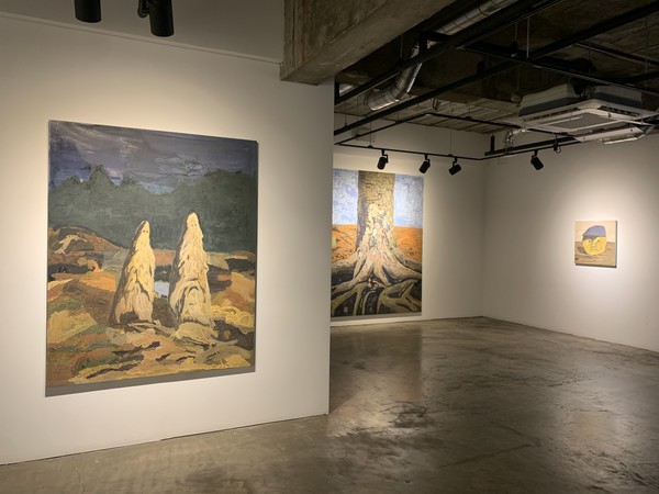 31일 산지천갤러리에서 열리는 제주문화에술재단의 기획전 '우리의 내면 탐구:행복을 향한 여정'에서 정주원 작가의 작품이 전시돼 있다. 고은리 기자