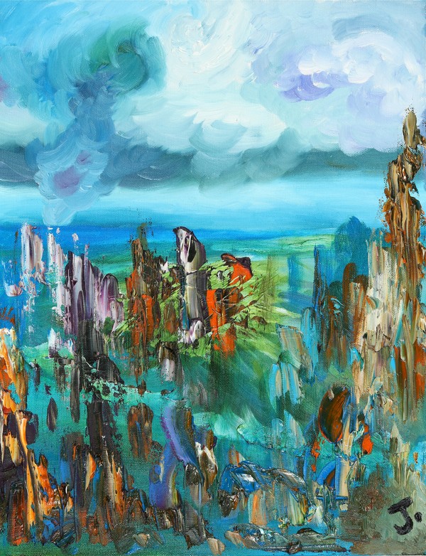 오는 5일부터 18일까지 제주돌담갤러리에서 열리는 이정은 작가 개인전 ‘평범한 세계 Art&Poem’에서는 작품 ‘평범한 세계‘를 선보인다.