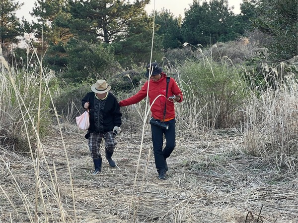 지난 1일 고사리를 채취하다 실종된 80대 노인이 소방에 의해 구조됐다.(사진-제주소방안전본부)