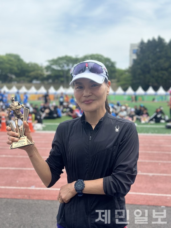 10㎞ 시니어 여자부 양순희씨.