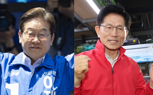 더불어민주당 이재명 대선 후보와 국민의힘 김문수 대선 후보. (기호순)