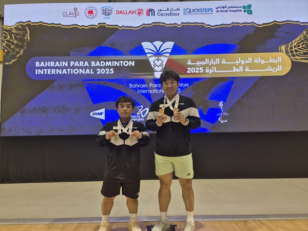 왼쪽부터 제주특별자치도청 소속 장애인배드민턴 선수인 이대성, 신경환. 제주도장애인체육회 제공