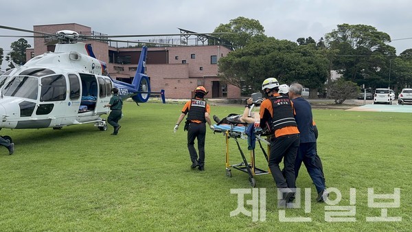 25일 오전 제주시 한경면의 한 공사장에서 70대 노동자가 심정지 상태로 쓰러지는 사고가 발생했다.