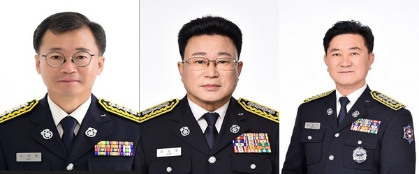 사진 왼쪽부터 고정배, 김승용, 강성부 소방정