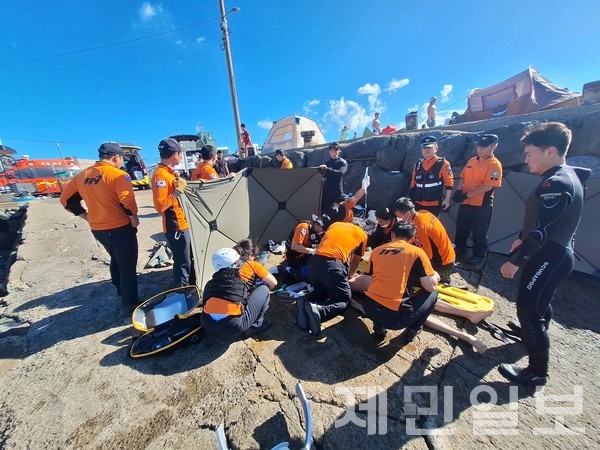 제주의 한 포구에서 20대 남성이 물에 빠져 숨지는 사고가 발생했다.(사진=제주소방안전본부)