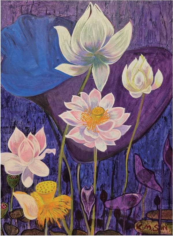 강명순 작 '보랏빛 연화'