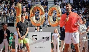 <b>조코비치</b>, ATP 단식 <b>100회 우승</b> 기록 세우다
